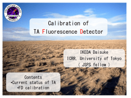 Calibration of TA Fluorescence Detector