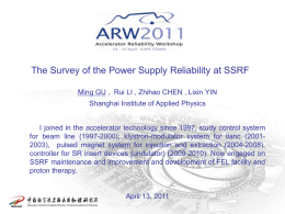 Yin The Survey of the Power Supply Reliability at SSRF (GU Ming)
