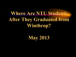 Graduate Schools for NTU Students After Receiving Bachelor`s