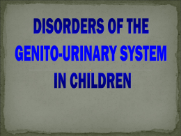 DISORDERS OF THE GENITO