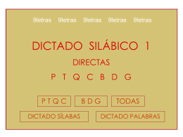 DICTADO DE SÍLABAS - 9 letras