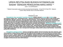 lengkap revitalisasi nyongkolan