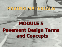 Pavement Structure and Materials