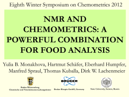 presentation - Winter symposium on Chemometrics