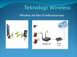 Jaringan Wireless topologi AdHoc VS Infrastruktur