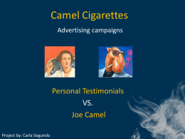 Camel Cigarettes Advertising (Powerpoint Presentation)