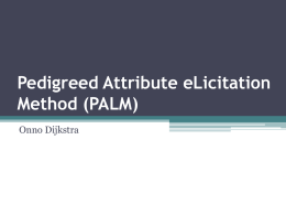 Pedigreed Attribute eLicitation Method (PALM)