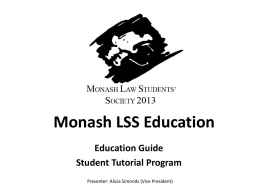Monash LSS Education