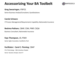 Accessorizing Your BA Toolbelt