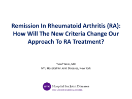 Remission - Bulletin of the NYU Hospital for Joint Diseases