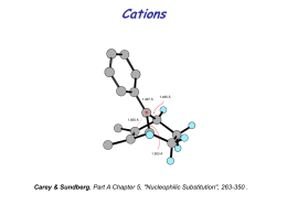 Cations Carey & Sundberg, Part A Chapter 5, "Nucleophilic