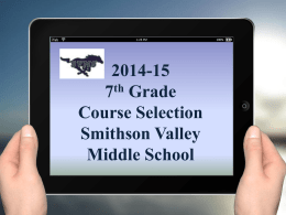 2014-15 7th Grade Course Selection PPT