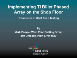 Phased Array - West Penn Testing Group