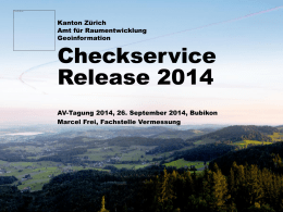 Checkservice MoCheckZH - Amt für Raumentwicklung
