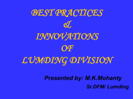 WELCOME TO LUMDING DIVISION N.F.RLY