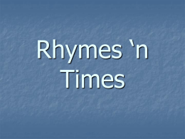 Rhymes `n times