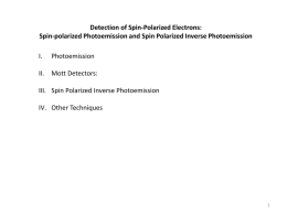 Lecture 11 spin polarized photoemission
