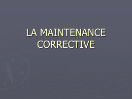 122 - La maintenance corrective