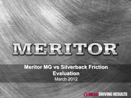 Meritor MG vs Silverback Friction Evaluation
