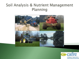 Crop Production Week 3 & 4 Soil Analysis & Nutrient