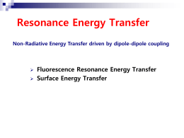 (or Fluorescence) Resonance Energy Transfer (FRET)