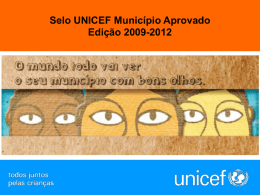 Apresentação – Metodologia do Selo UNICEF