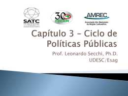 Capítulo 3 – Ciclo de Políticas Públicas