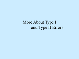 Type I and II Errors ppt