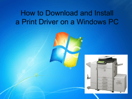 How to and install a print driver on Windows