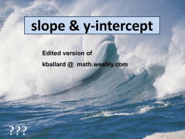 5.3 Slope