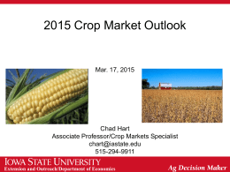 Crop Market Outlook - Department of Economics