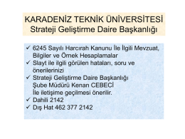 Slayt 1 - Karadeniz Teknik Üniversitesi