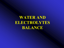 Water and electrolytes