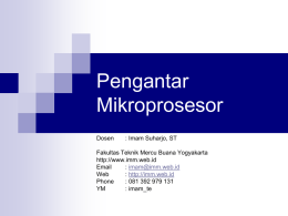 Pengantar Sistem Mikroprosesor1