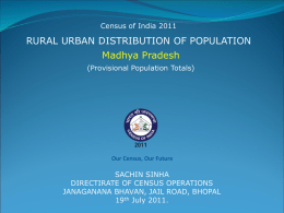 rural and urban - Directorate of Census Operation Madhya Pradesh