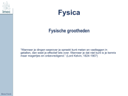 Fysische Grootheden