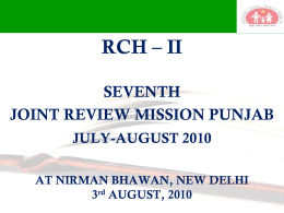 7th joint review mission - punjab