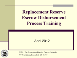 Escrow Reserve Policy Training Presentation