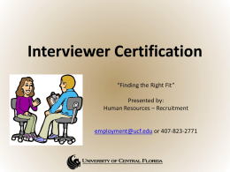 PowerPoint Presentation &ndash; Recruitment