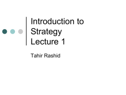 Introduction to Strategy