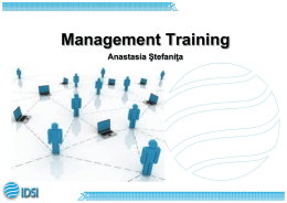 Management Training – Anastasia Ştefaniţa