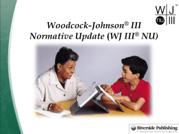 WJ III ® NU - diagnosticassessfall10