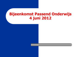 PowerPoint SWV 04-06-2012 - Samenwerkingsverband Gorinchem