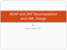 BCNF and 3NF Decomposition