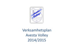 Verksamhetsplan 2014-2015