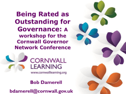Being Rated as Outstanding for Governance