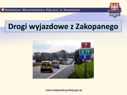Kliknij link: Prezentacja – drogi wyjazdowe z Zakopanego