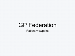 GP Federation - Regal Chambers Surgery