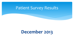 Patient Survey Results - Wickham Market Medical Centre