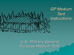 GP Medium Tent Lesson